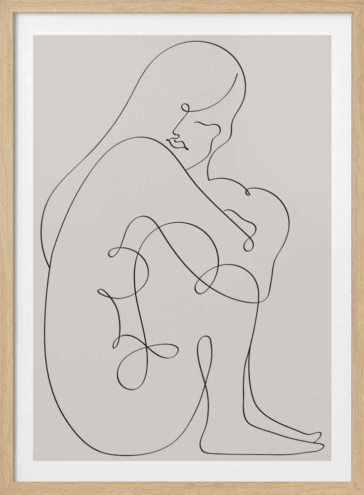 Woman Lines Black | Poster