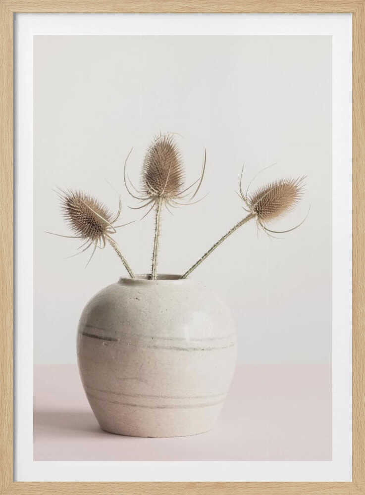 Fleurs séchées en vase | Affiche