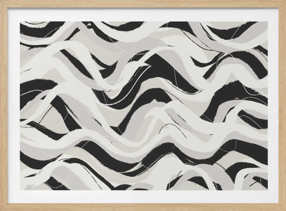 Monochrome Waves | Poster