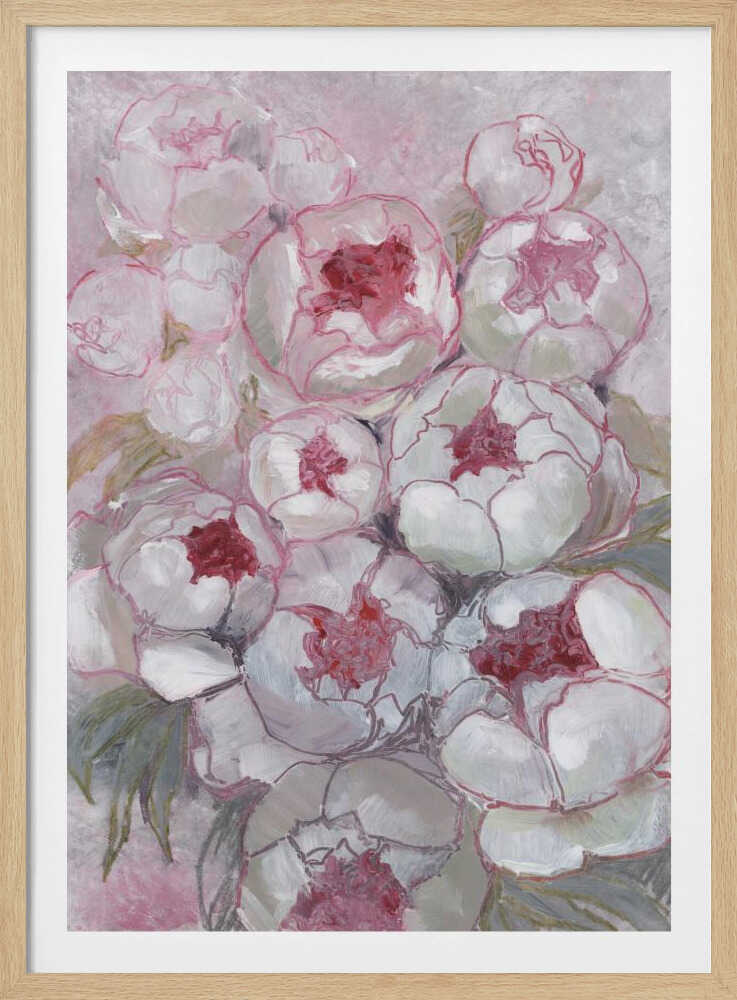 Bouquet de pivoines roses Nuria | Affiche