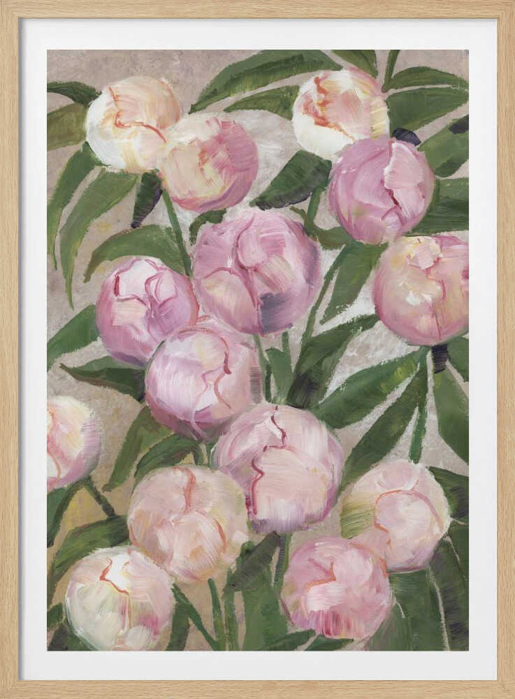 Pivoines picturales de Valenty | Affiche