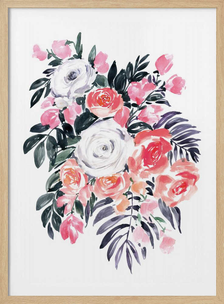 Harriet bouquet in raspberry pink | Poster