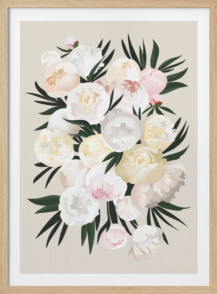 Dara-Blumenstrauß in Beige | Poster