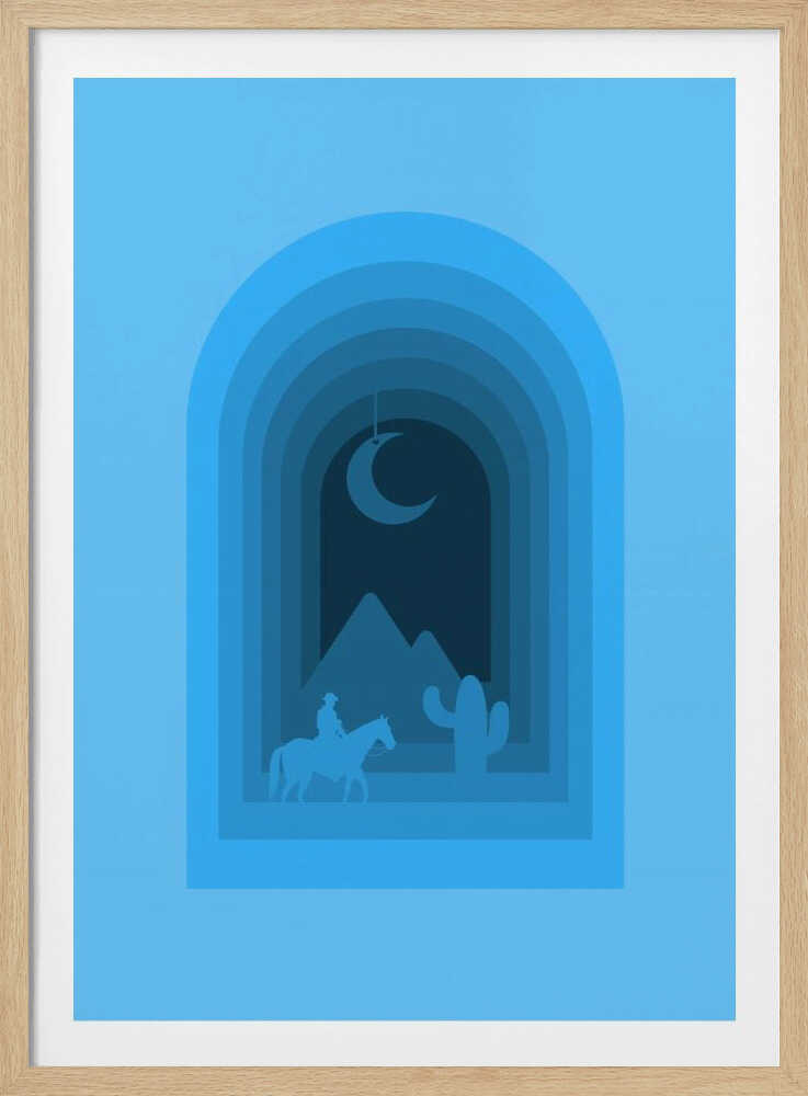 Reise zum Mond in der Wüste | Poster