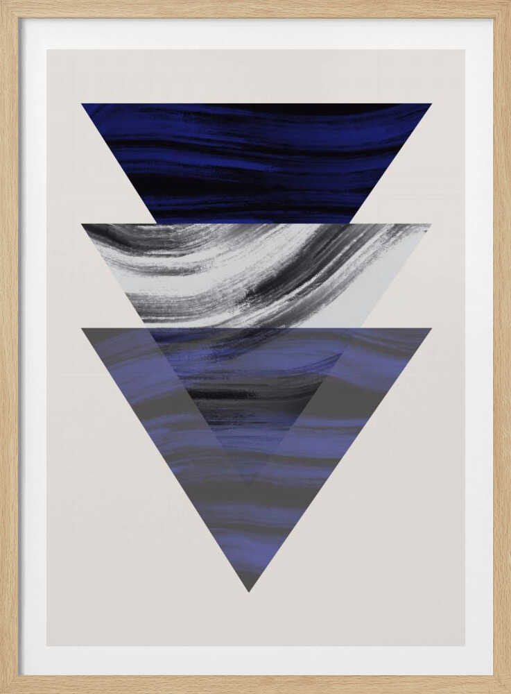 Drei geometrische Dreiecke | Poster