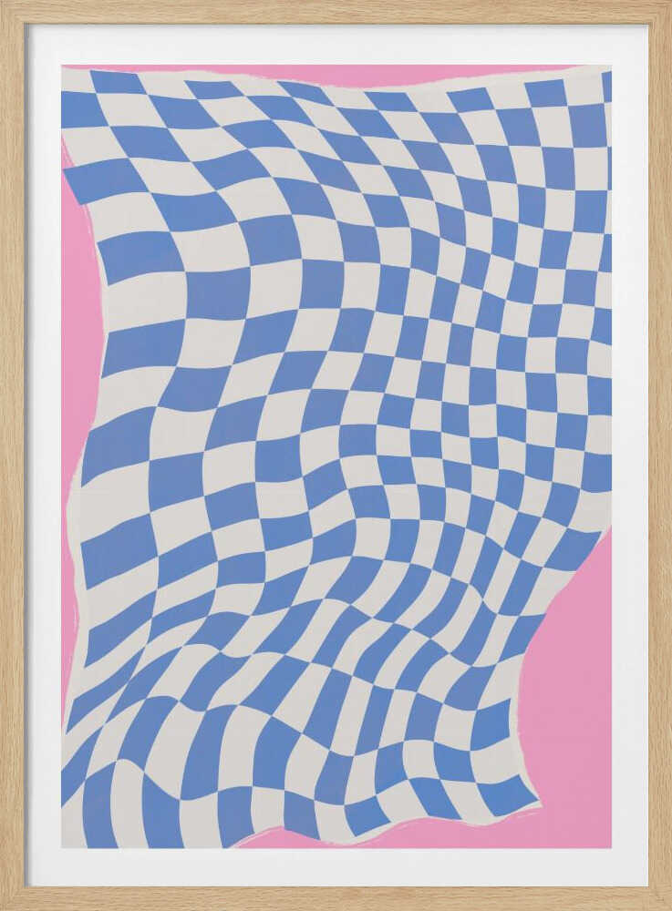 Wellenförmiger Schachbrett-Traum | Poster