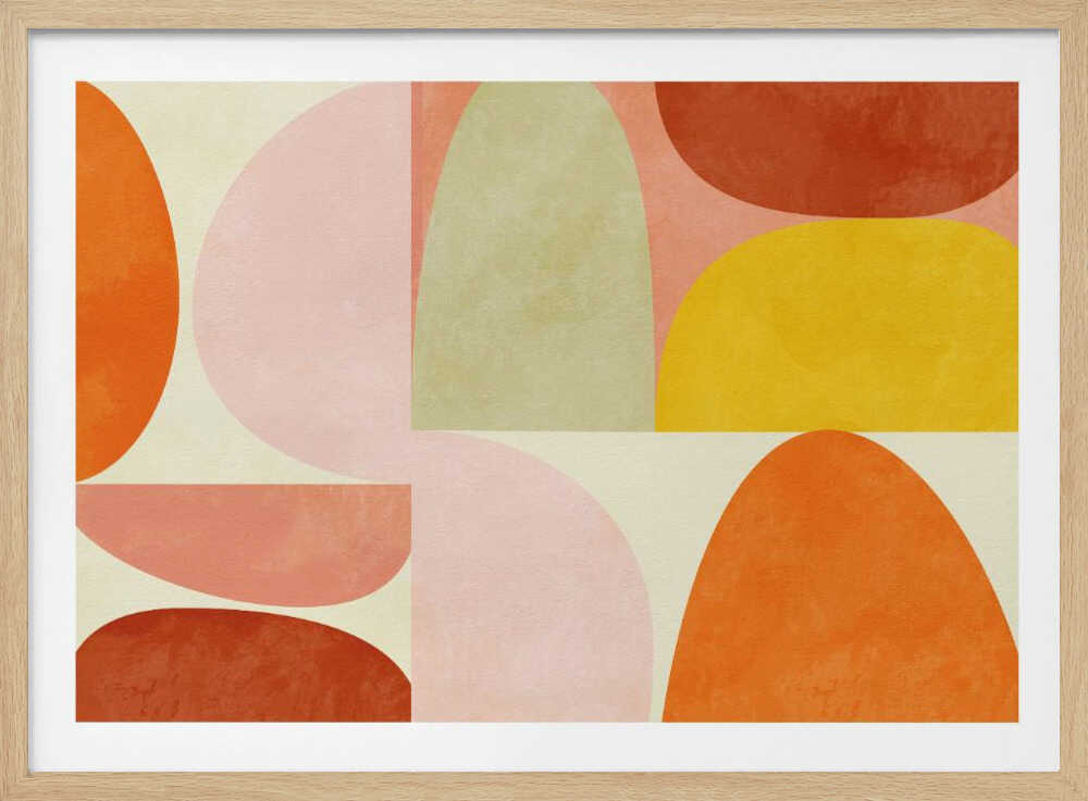 Warm Pastel Geometry | Poster