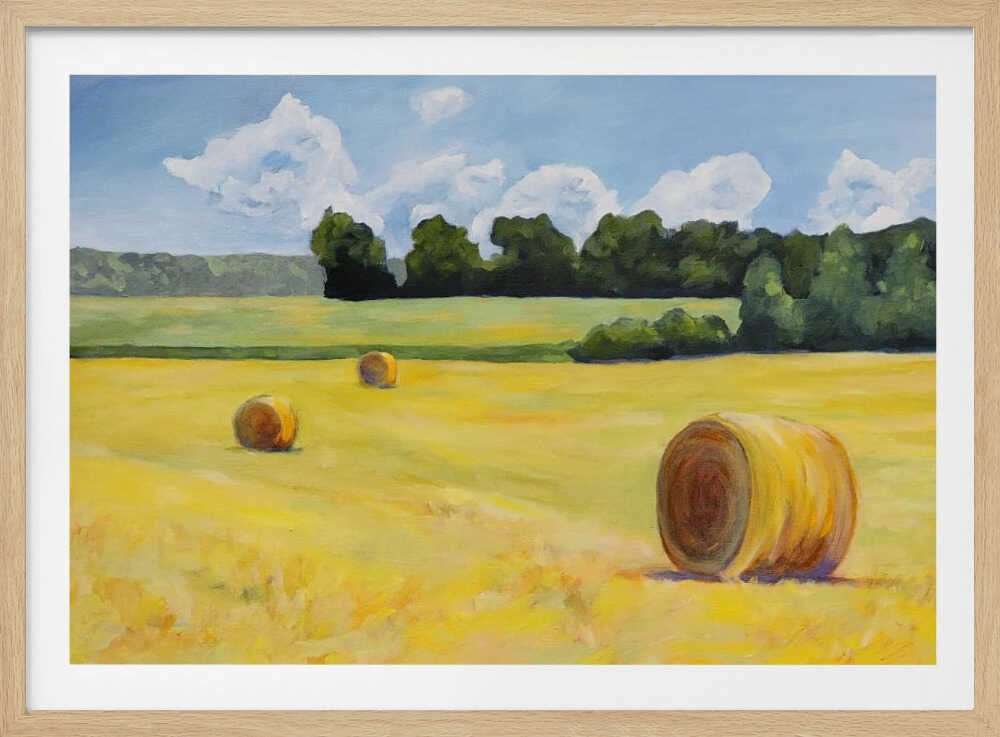 Summer Hay Bales | Poster