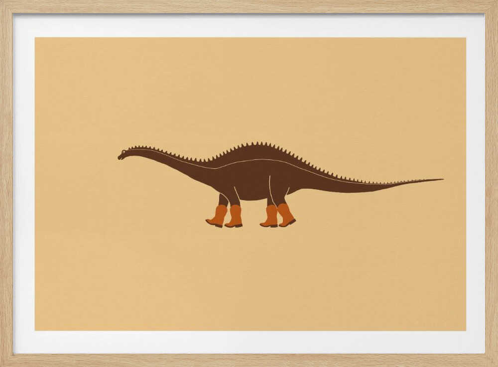 Rebbachisaurus Reba the Cowgirl Dinosaur Texture | Poster