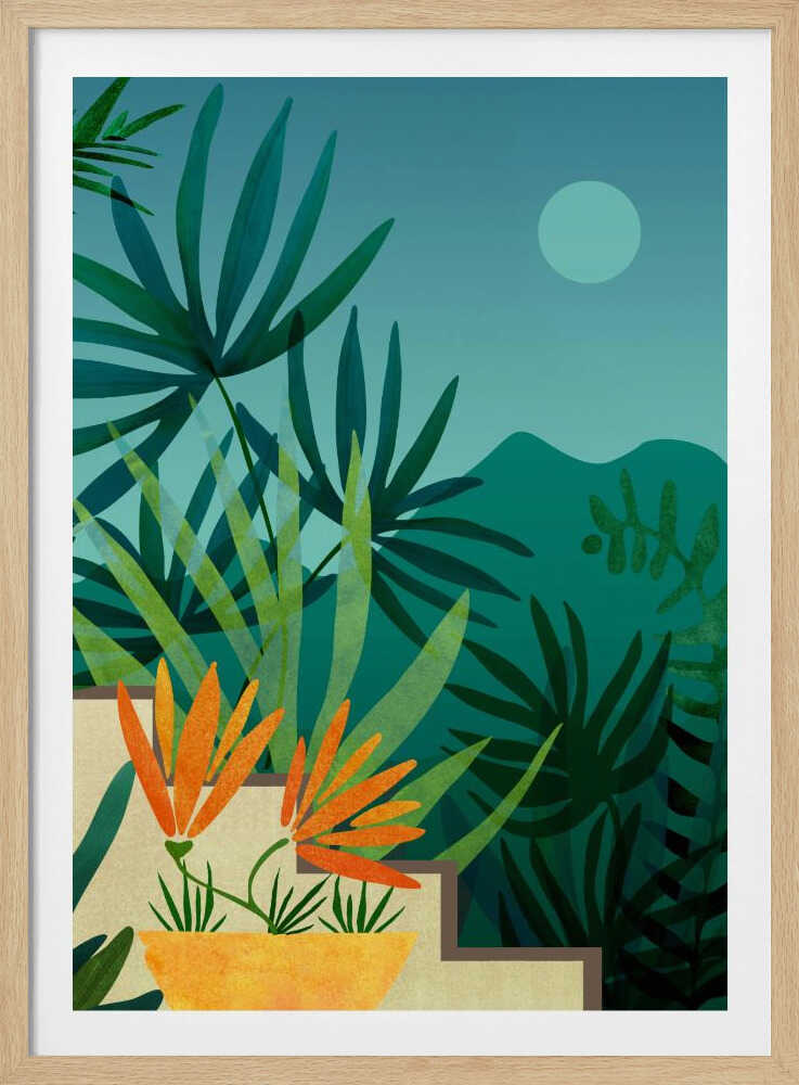 Tropical Moonlight Garden 2 | Poster