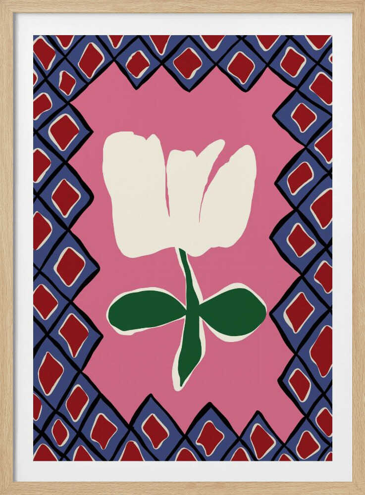 L'heure du jeu à carreaux pétales I | Affiche