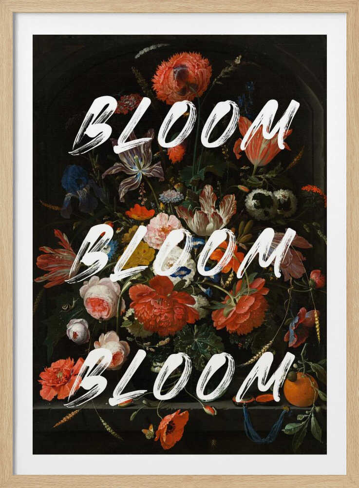 Fleurs vintage Bloom | Affiche