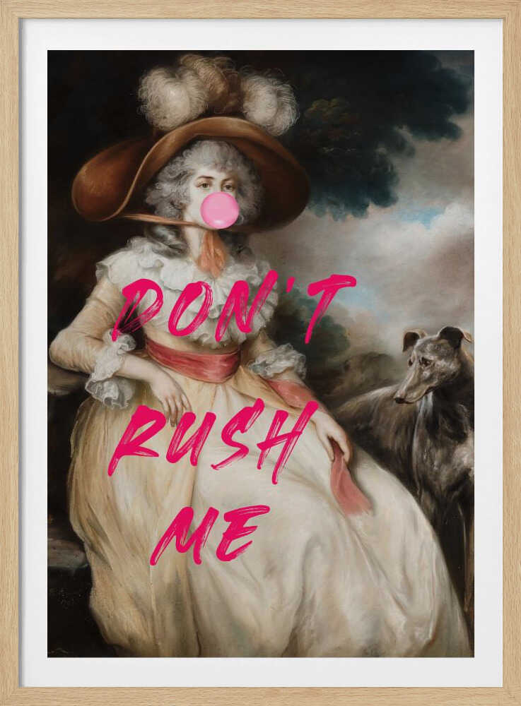 Berühr mich nicht / Collage aus verändertem Kaugummi | Poster