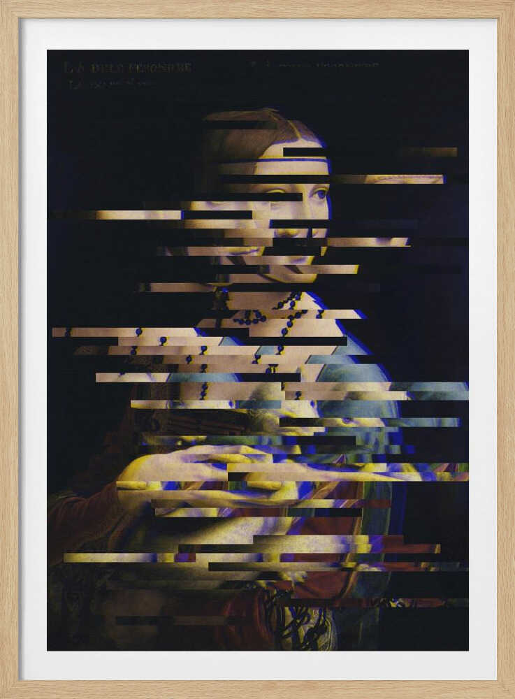 Fehlerhaftes Poster: Leonardo da Vincis Dame mit dem Hermelin