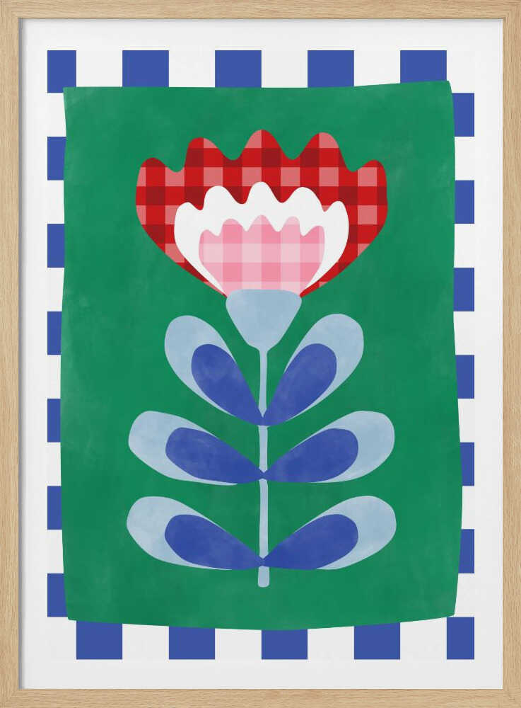 Motif floral aux formes géométriques audacieuses | Affiche