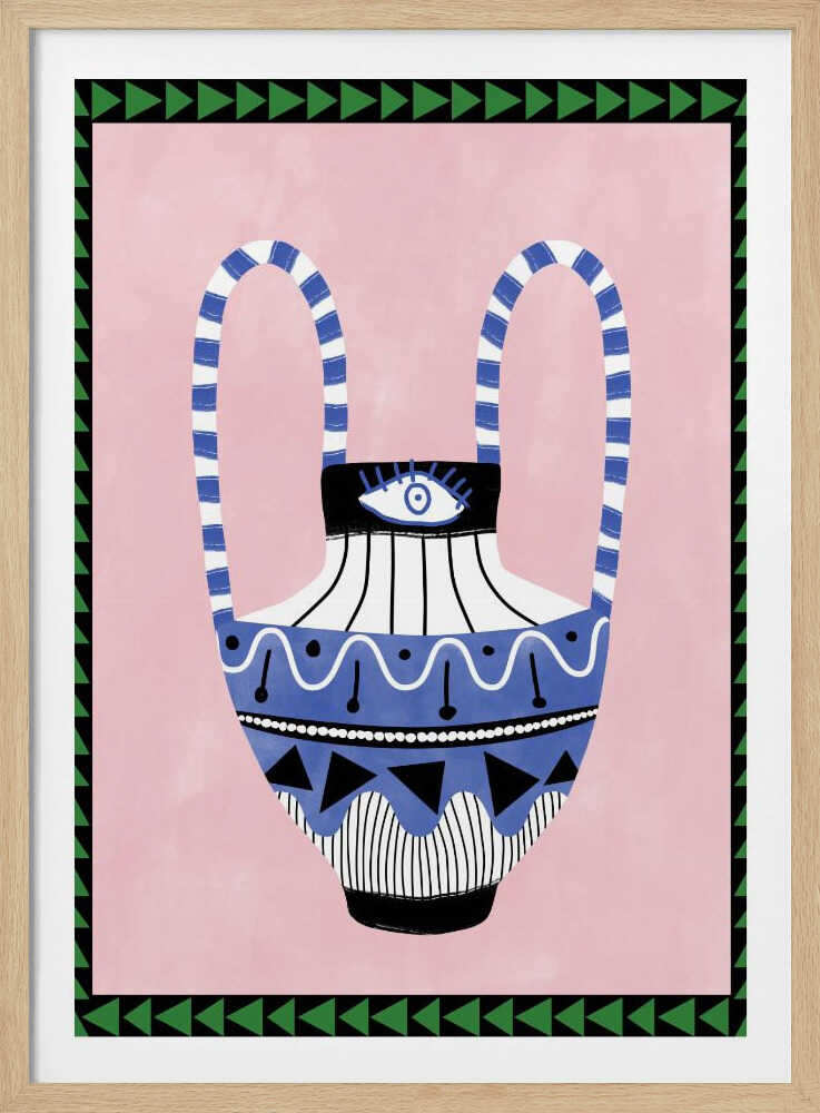 Bunte geometrische Vase | Poster