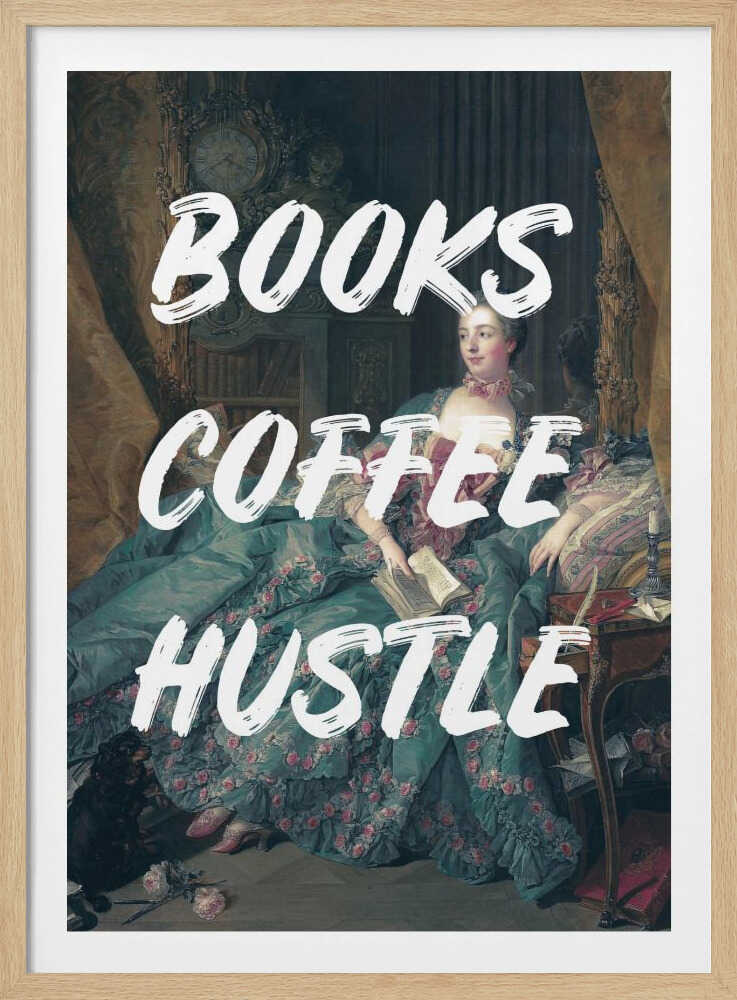 Bookscoffeewhite Ratioiso | Poster