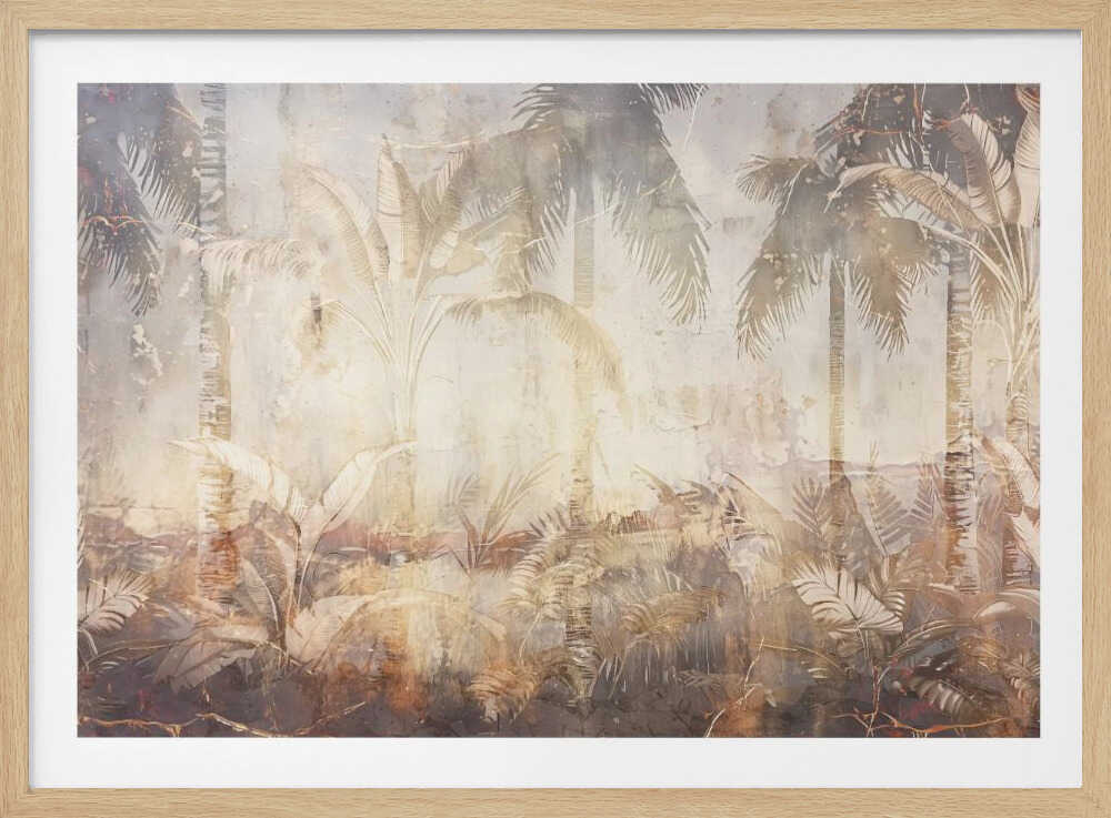 Illustration murale de feuilles de jungle 45 | Affiche