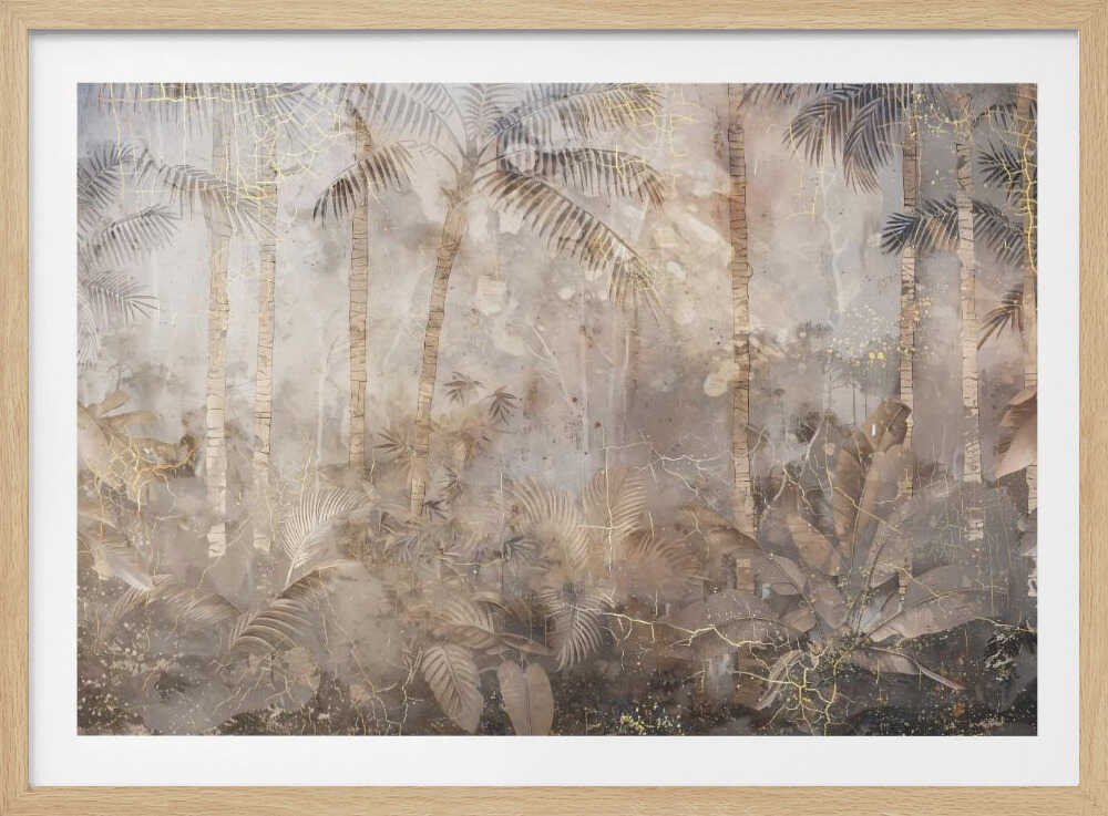 Jungle Leaves Art Illustration Wallart 46 | Poster