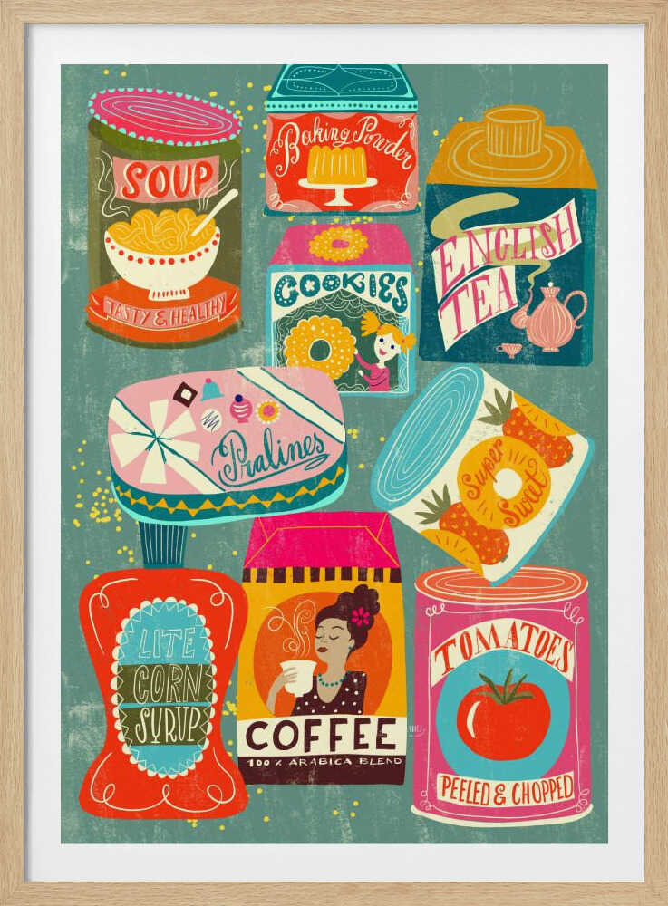Colorful Pantry Turquoise | Poster
