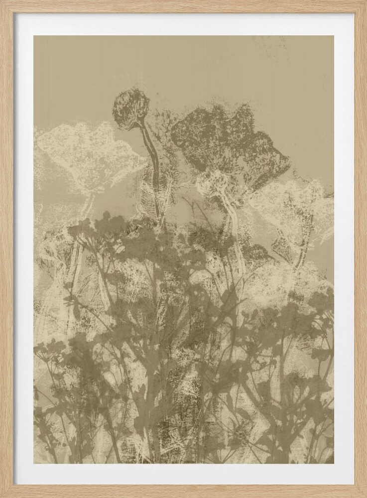 Misty Meadow. Abstract Botanical Art No.5 | Poster