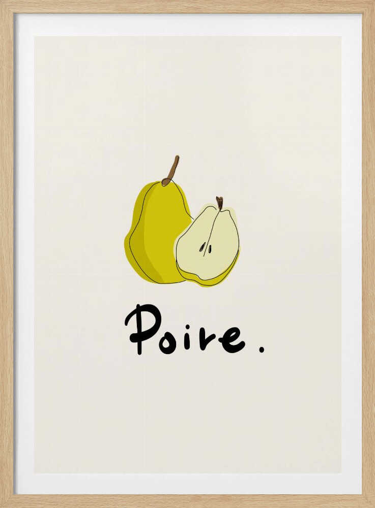 Modern French Fruits Collection "Pear / Poire" | Poster