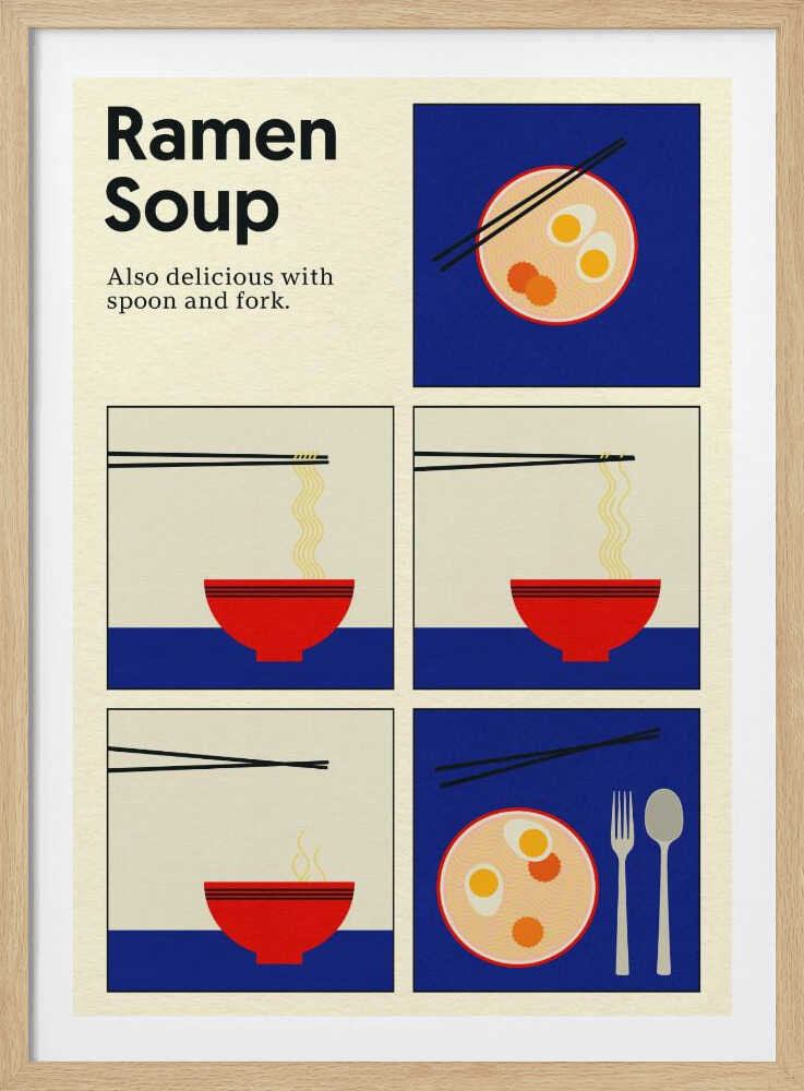 Affiche Soupe Ramen | Affiche