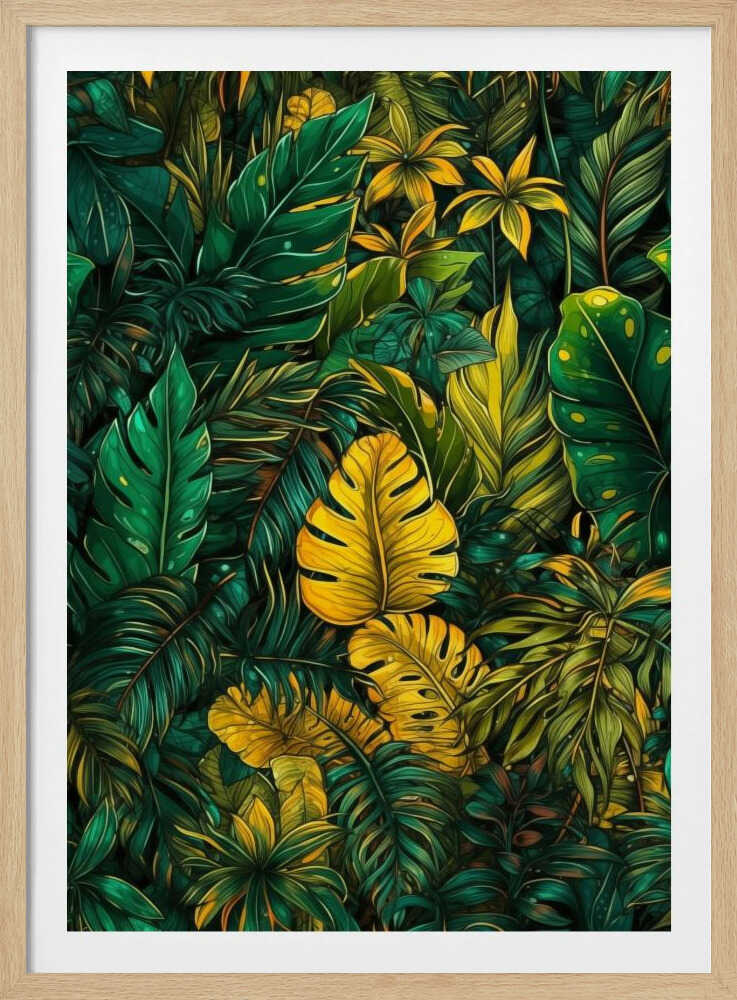 Fleurs et feuilles de la nature, aquarelle (73) | Affiche