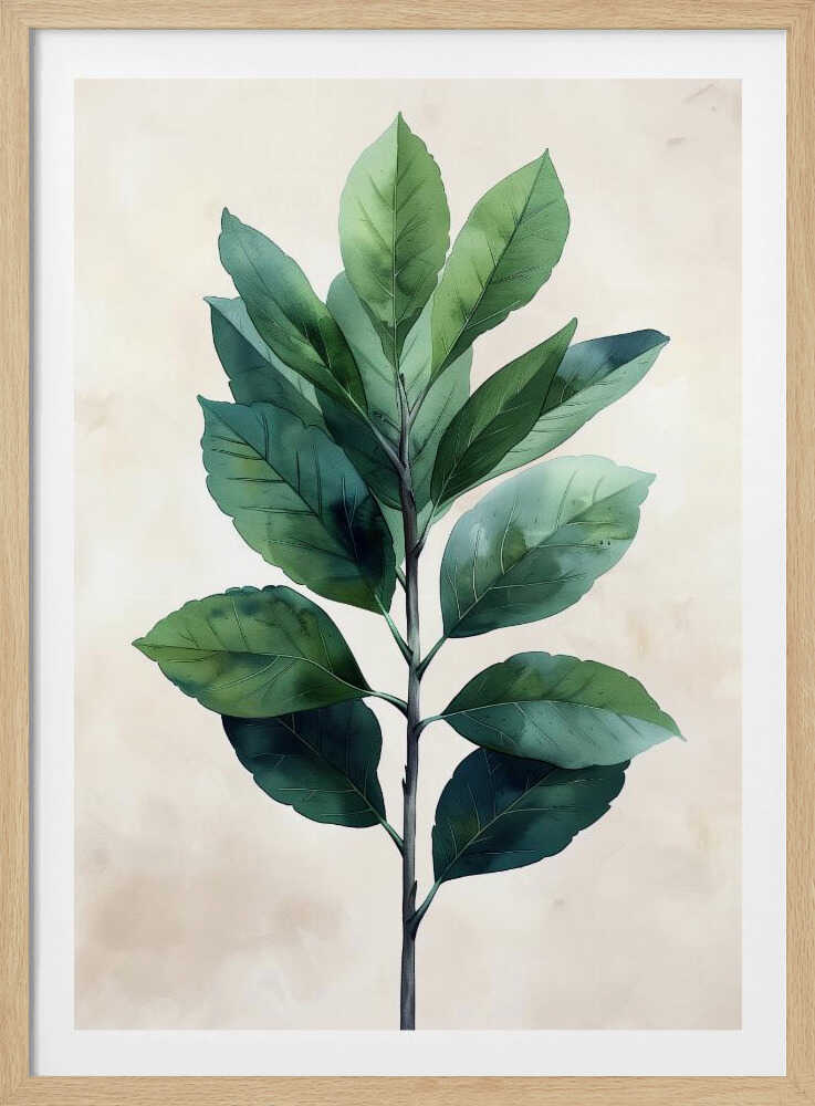 Nature Fleurs et Feuilles Aquarelle Art (107) | Affiche