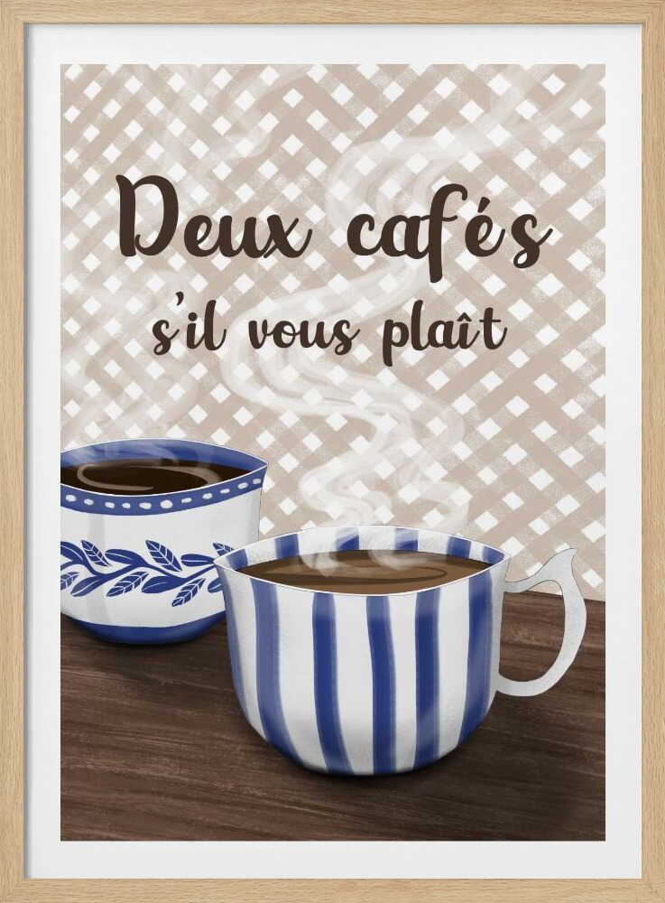 Zwei Kaffees bitte | Poster