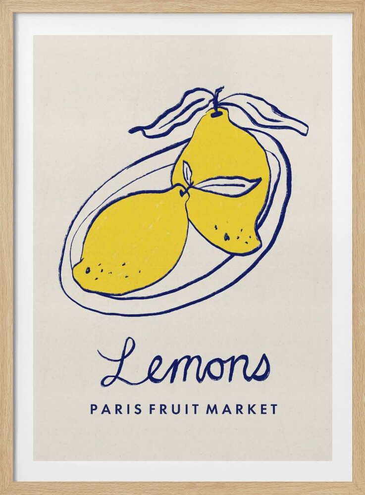 Art culinaire - Citrons du marché aux fruits de Paris | Affiche