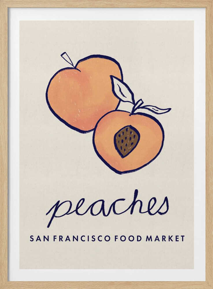 Food Art – Pfirsiche vom San Francisco Food Market | Poster