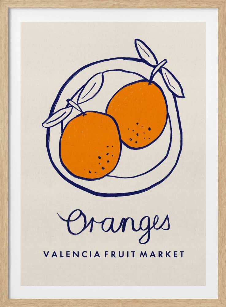 Art culinaire - Oranges du marché de Valence | Affiche