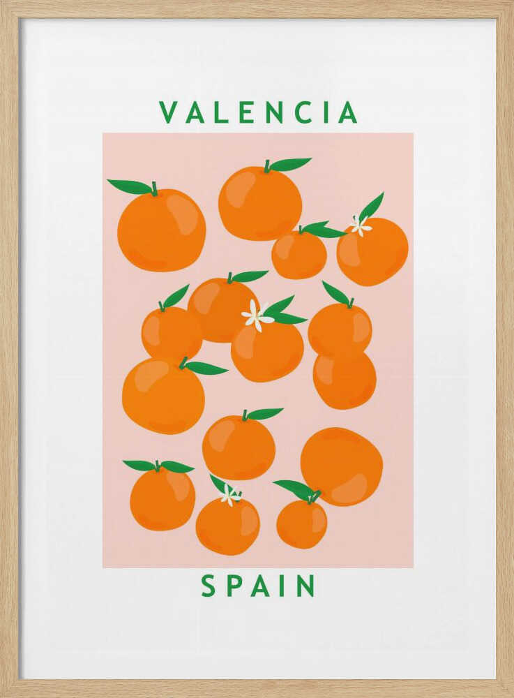 Oranges du marché aux fleurs | Affiche