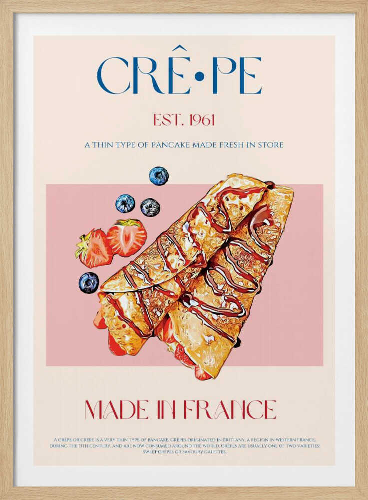 Délices de crêpe française | Affiche
