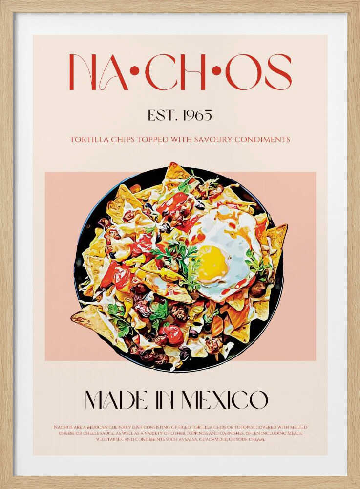 Colorful Mexican Nachos | Poster
