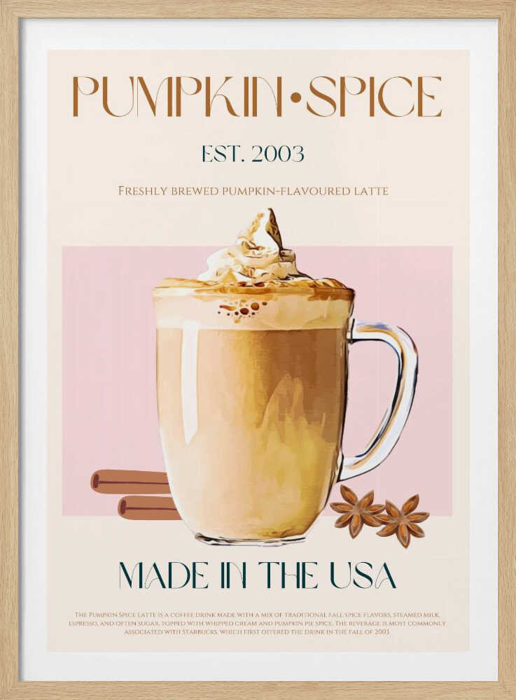 Délices d'automne au latte | Affiche