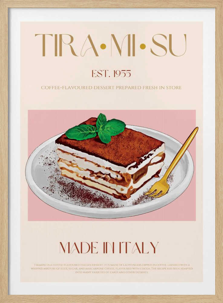 Classic Italian Tiramisu Print | Poster