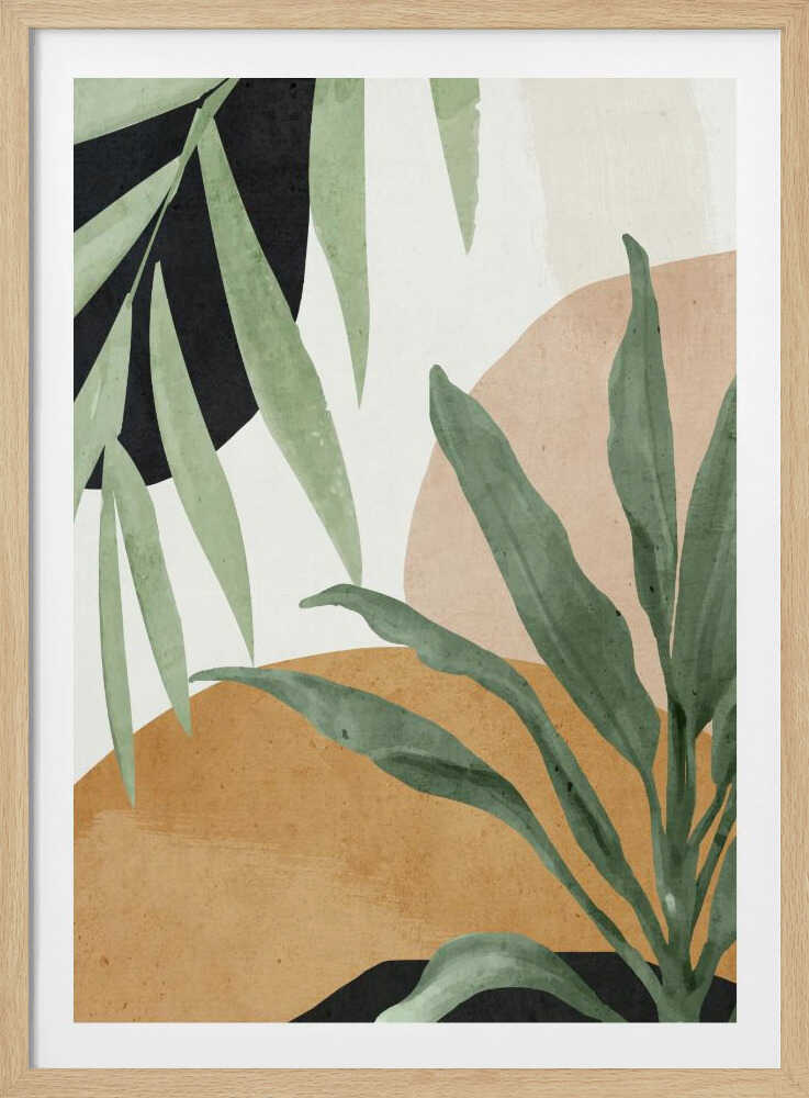Abstrakte Kunst: Tropische Blätter | Poster