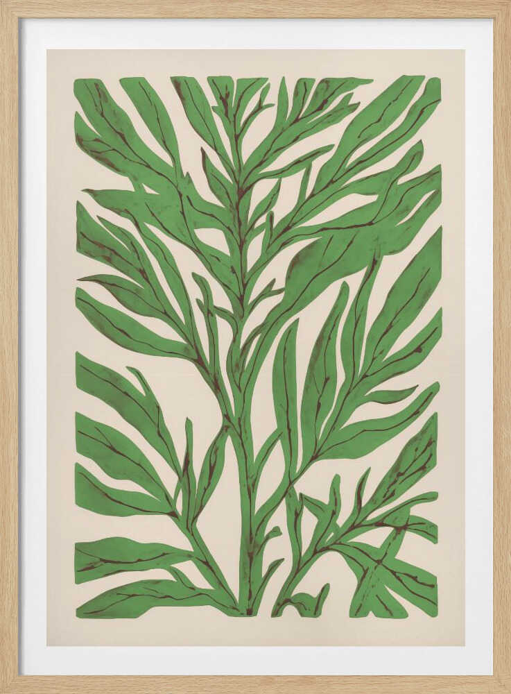 La branche d'arbre aux feuilles vertes | Affiche