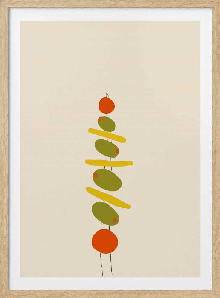 A Skewer with Olives and Tomatoes | Poster
