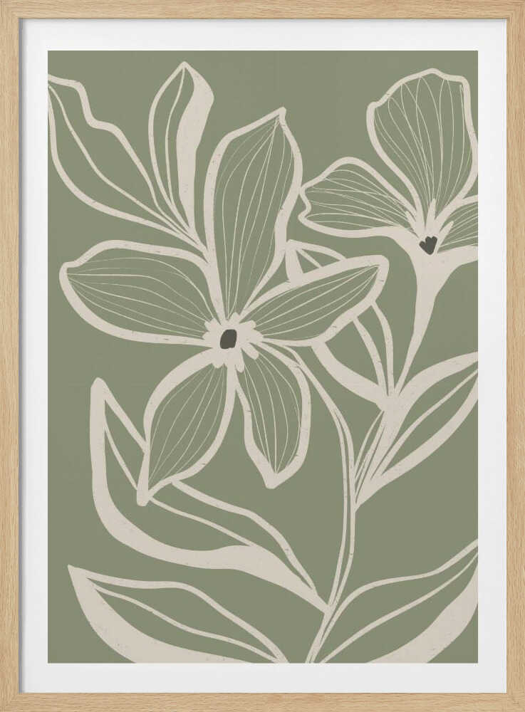 Fleurs délicates aux nervures apparentes | Affiche