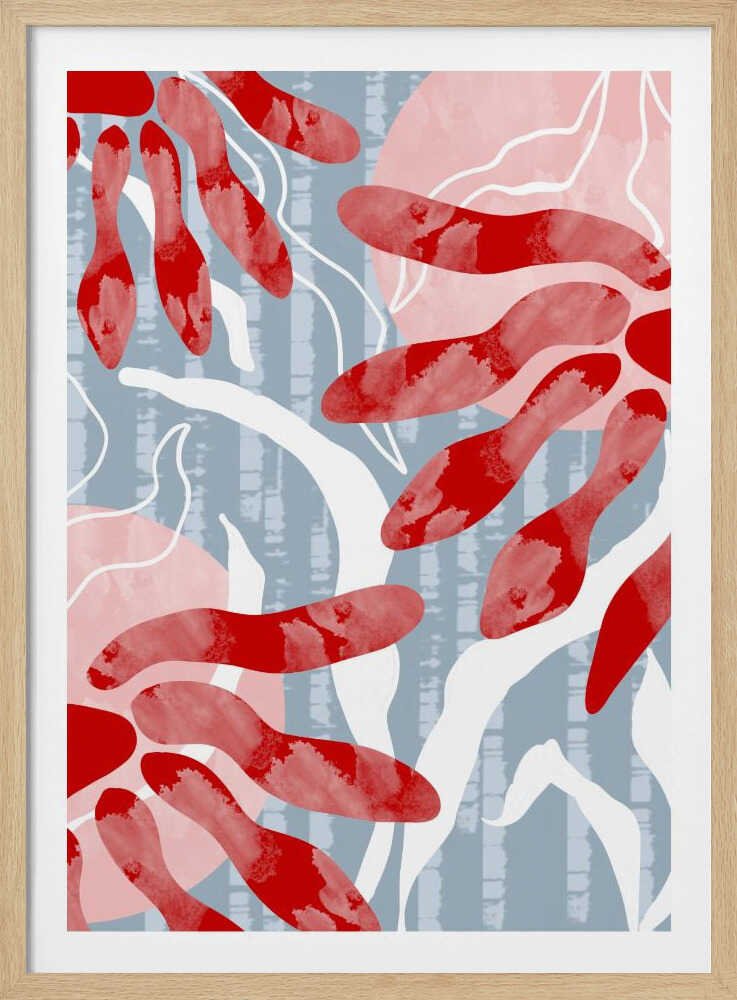 Grafische Blumenmotive im Boho-Stil | Poster