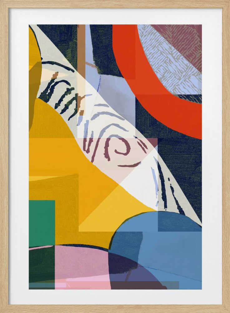 Composition vibrante de formes géométriques | Affiche