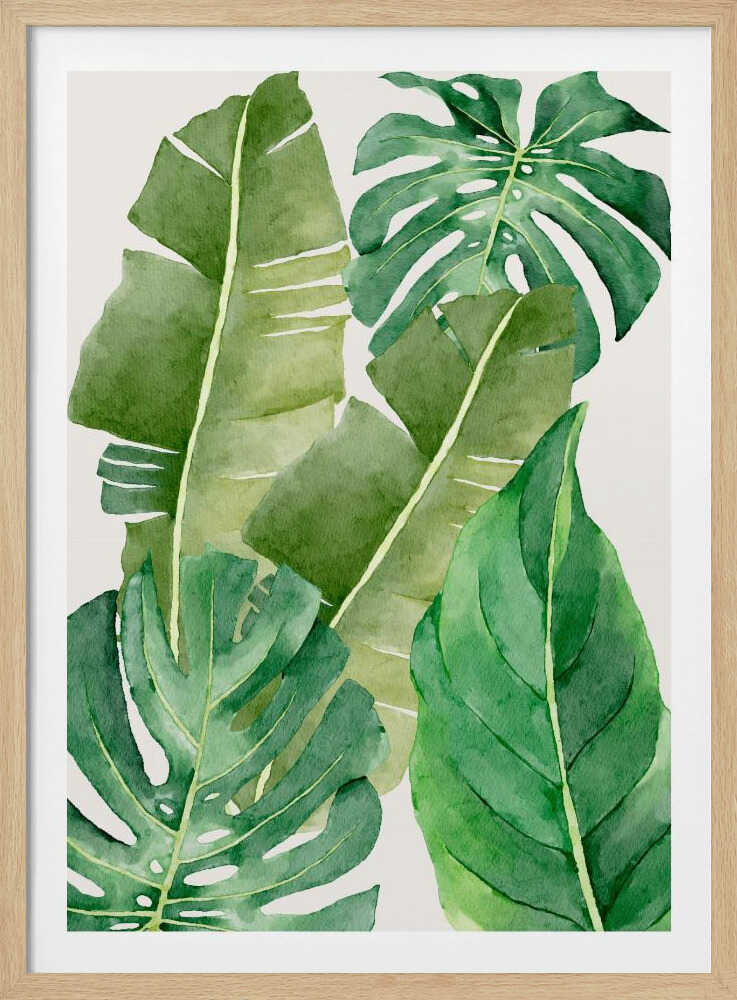 Harmonie des feuilles luxuriantes | Affiche