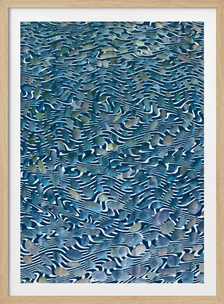 Assis au bord de la rivière | Affiche