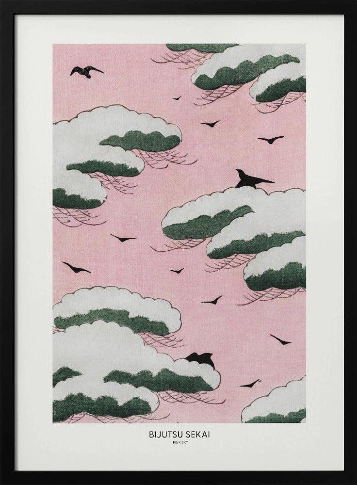 Pink Sky | Poster - Black Metal Frame Interior