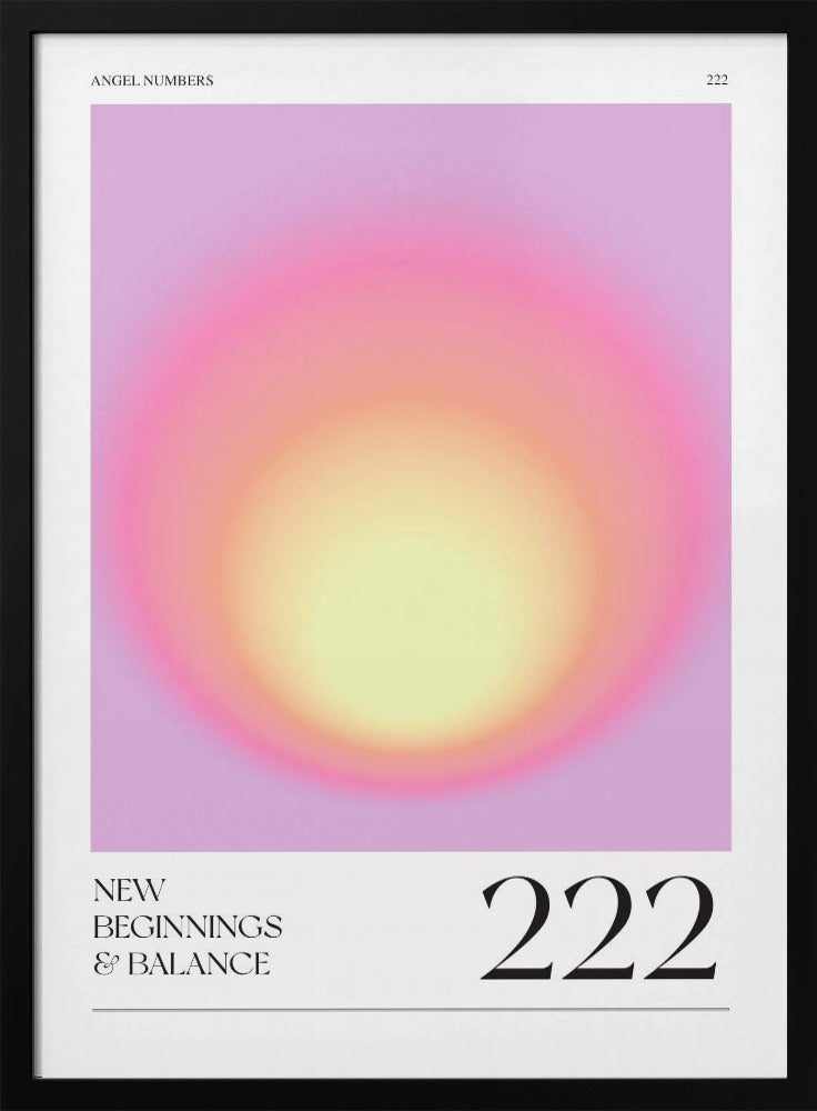 Gradient with Soft Pink and Yellow Hues | Poster - Black Metal Frame Interior