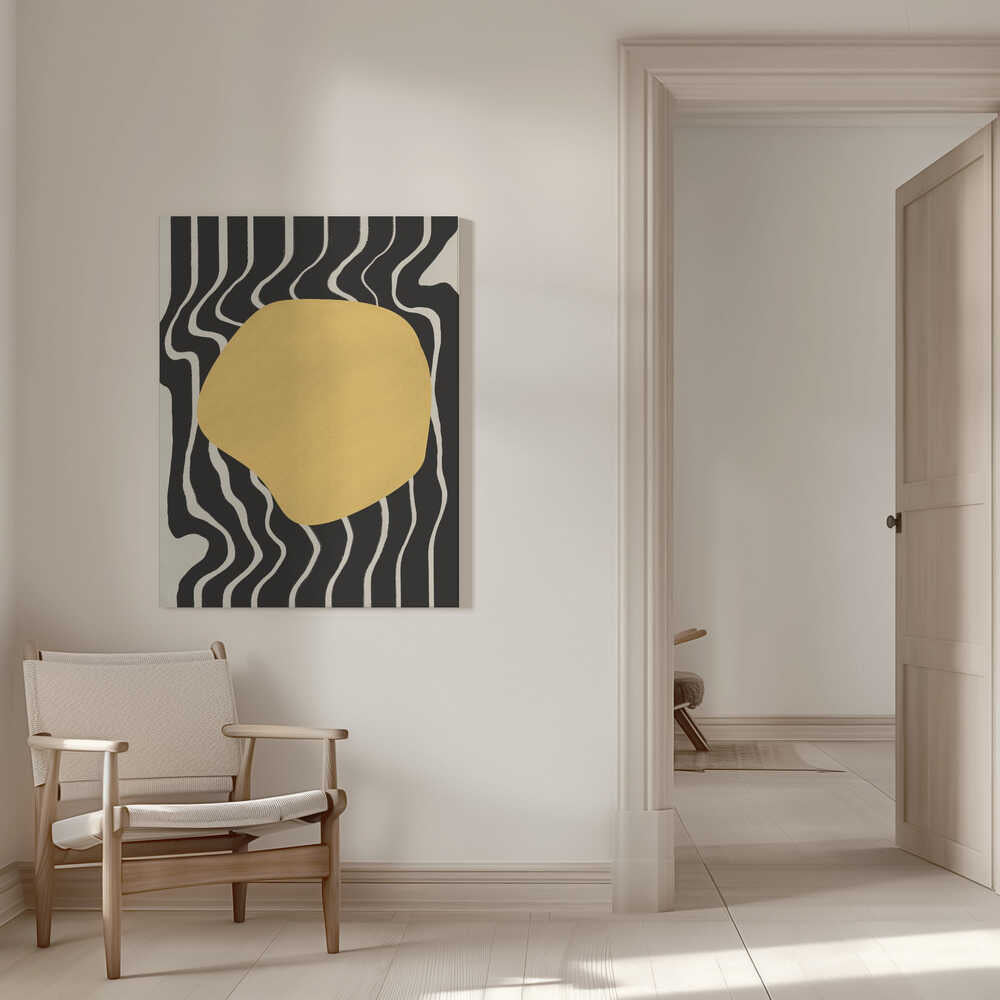 Golden Wave Harmony | Leinwand