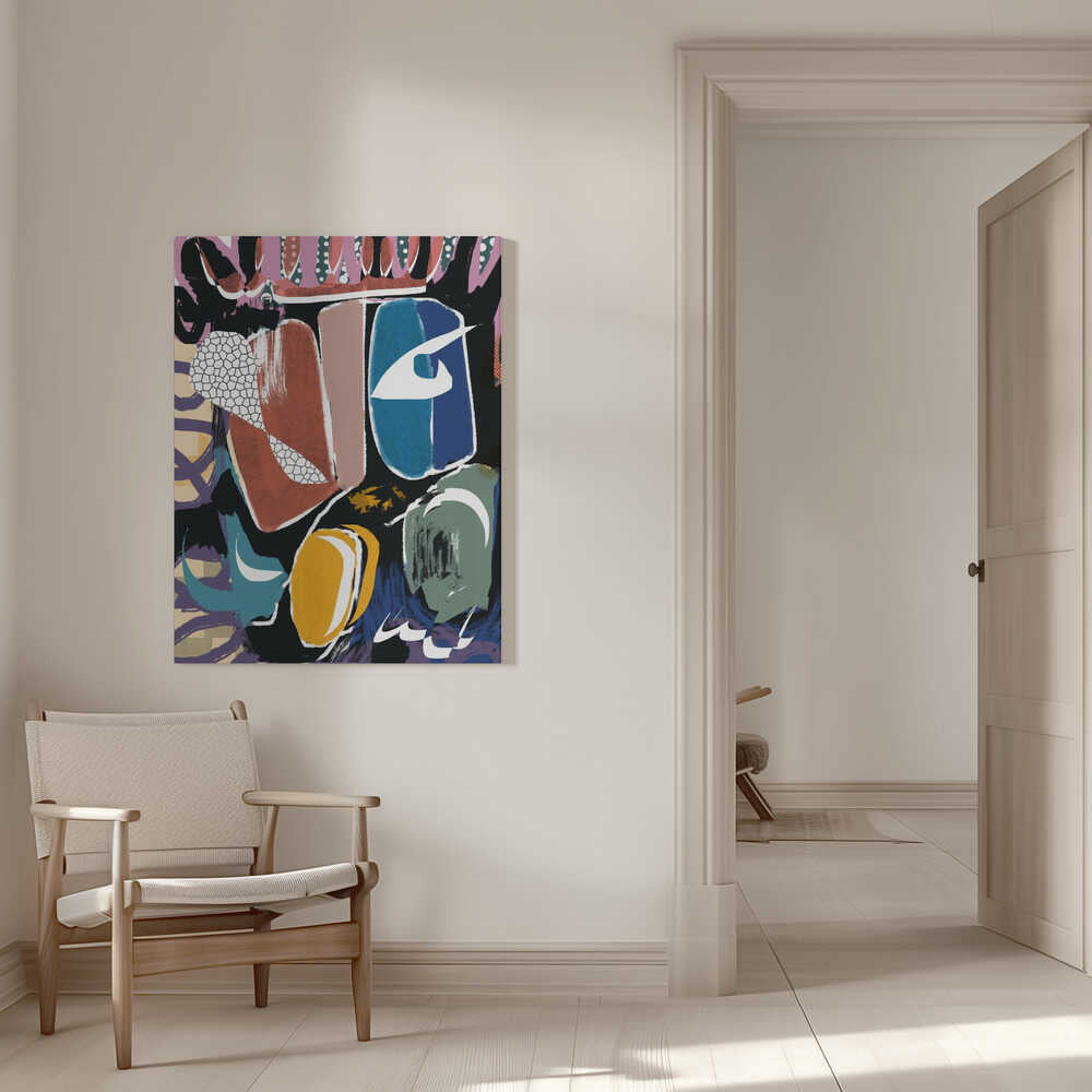 Caillou ludique abstrait | Toile